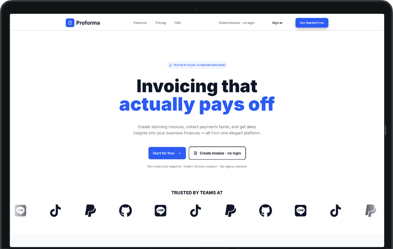 Professional Invoice Generator